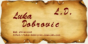 Luka Dobrović vizit kartica